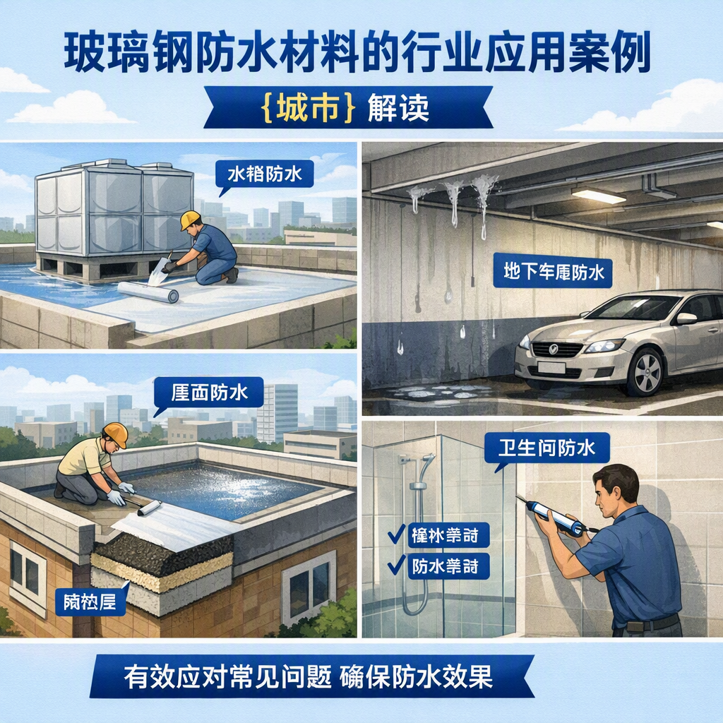 玻璃钢防水材料的行业应用案例,七台河解读